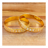 Wedding Traditional 22K Gold Rhodium Metal Chuda Kada Bangle Set Of 2