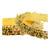 Cluster Pearls Antique 22K Gold Plated Bangle Set Of 2 (Pair) Women