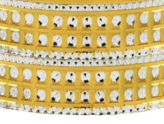 Wedding 22K Gold Plated Rhodium Metal Chuda Kada Bangle Set Of 2 Women