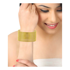 Wedding 22K Antique Gold Plated Chuda Kada Bangle Set Of 12 For Women
