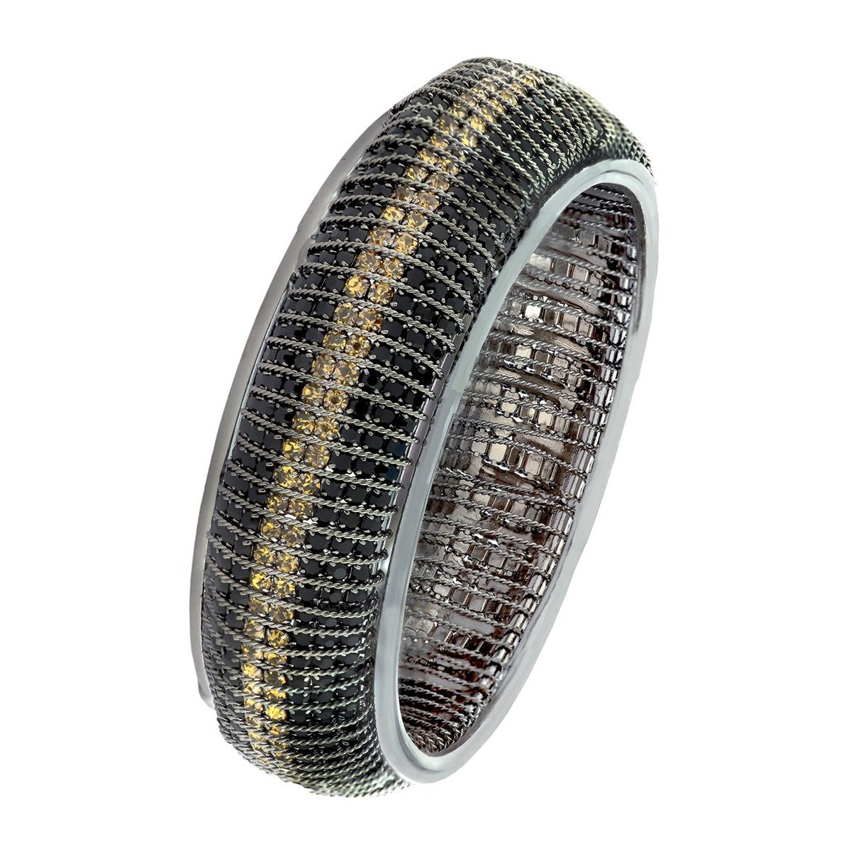 Designer Filigree Gold Black Silver Plated Bangle Kada For Girls Women