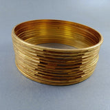 Stylish Brass Gold Bangle Pair Set Of 12 For Women