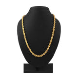 316L Surgical Stainless Steel Gold Rope Chain For Men Long 21.5"