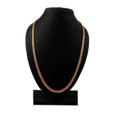 Stainless Steel Classic Gold Plated Slim Solid Curb Chain For Men 21"