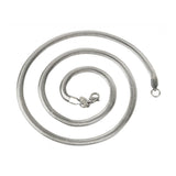 316L Stainless Steel Silver Silk Snake Herringbone Snake Chain 22"