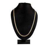 316L Stainless Steel 22K Gold Rhodium Plated Curb Chain 23.8" For Men