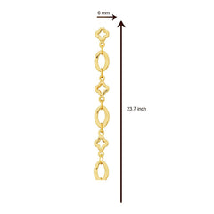 Delicate Geometric 22K Gold Plated 246 In Chain For Women