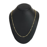 Cylinder Pipe Slim 22K Gold Plated Daily Wear 25" Chain For Women
