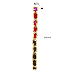 Traditional Crystal 22K Gold Plated 25" Chain For Women
