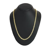 3D Traditonal Button 22K Gold Plated 25" Chain For Women