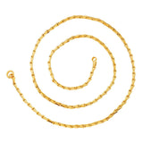 3D Traditional 22K Gold Plated 24" Chain For Men Women