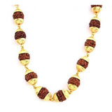 Gold Plated Rudraksh Mala Chain Long 24 Inches For Men