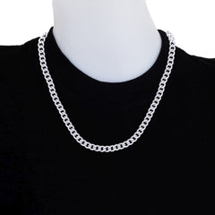 Classic Curb 316L Surgical Stainless Steel Silver Chain For Men