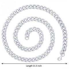 Classic Curb 316L Surgical Stainless Steel Silver Chain For Men