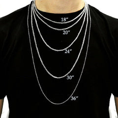 Classic Curb 316L Surgical Stainless Steel Silver Chain For Men