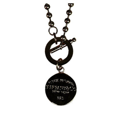 Medallion Tag 316L Stainless Steel Black 24" Ball Neclace Chain Men