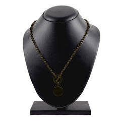 Medallion Tag 316L Stainless Steel Black 24" Ball Neclace Chain Men