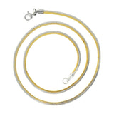 316L Stainless Steel Gold Plated Snake Smooth Herringbone Chain 21"