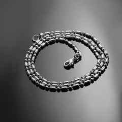 Pipe Ball 316L Stainless Steel Silver Light Weight Necklace Chain Men
