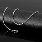 Pipe Ball 316L Stainless Steel Silver Light Weight Necklace Chain Men