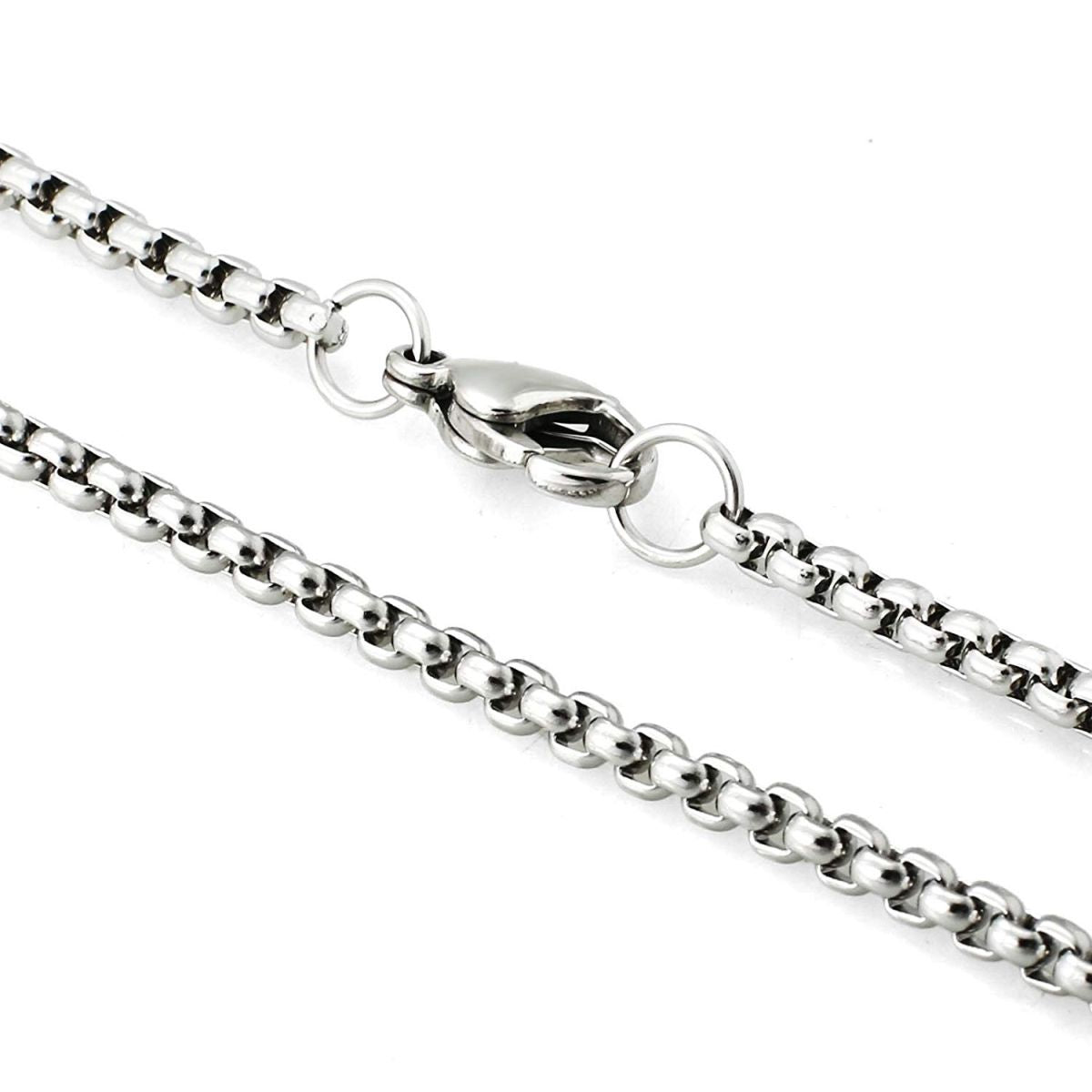 Padlock Chain Necklace, Unisex Stainless Steel Padlock Charm Necklace, Stainless Steel Link Chain