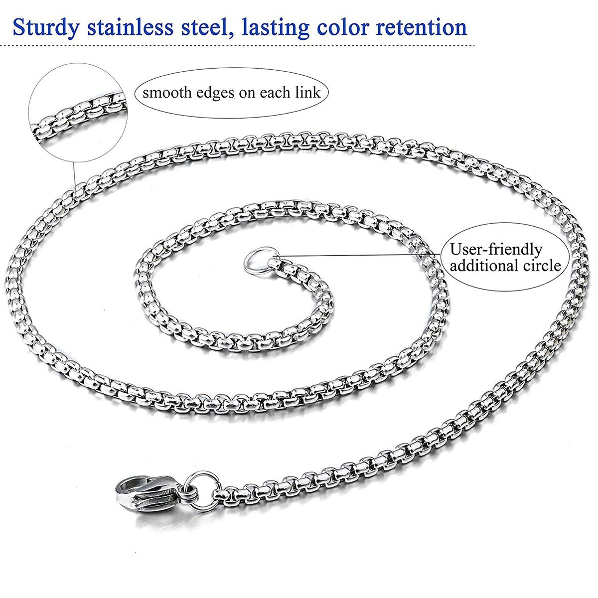 Jxlepe Miami Cuban Link Chain 16mm Big Silver White Stainless Steel Curb  Necklace for Men (20) | Amazon.com