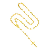 Jesus Cross Mary Christian Catholic Prayer Rosary Stainless Steel Gold Necklace Chain