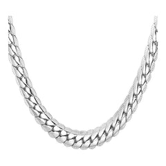 Classic Curb Silver 316L Stainless Steel 24" Chain Necklace For Men