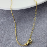 Copper Cubic Zirconia Gold White Daily Necklace Pendant Chain For Women Girls