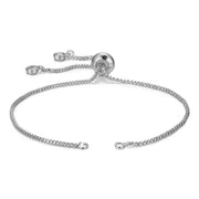 Silver Slim Box Slider Adjustable Extender Chain Accessory Bracelet