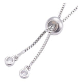 Silver Slim Box Slider Adjustable Extender Chain Accessory Bracelet