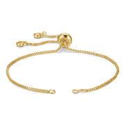 Gold Slim Box Slider Adjustable Extender Chain Accessory Bracelet