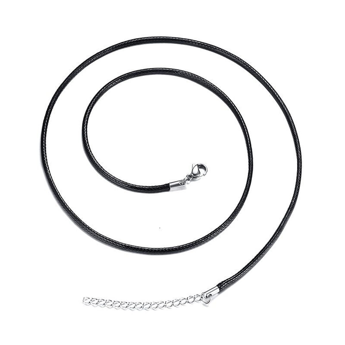 Pandora Black Leather Choker Necklace & Feather Pendant, Clear CZ  397197CBK-38 (Retired)