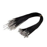 1.5Mm Black Leather Cord Wax Rope Chain Necklace Diy Pu Necklace