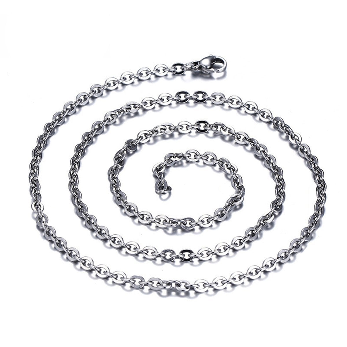 Silver Link 316L Surgical Stainless Steel 19.7" Necklace Chain For