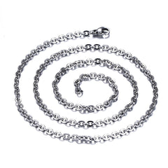 Silver Link 316L Surgical Stainless Steel 19.7" Necklace Chain For