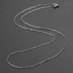 Silver Link 316L Surgical Stainless Steel 19.7" Necklace Chain For