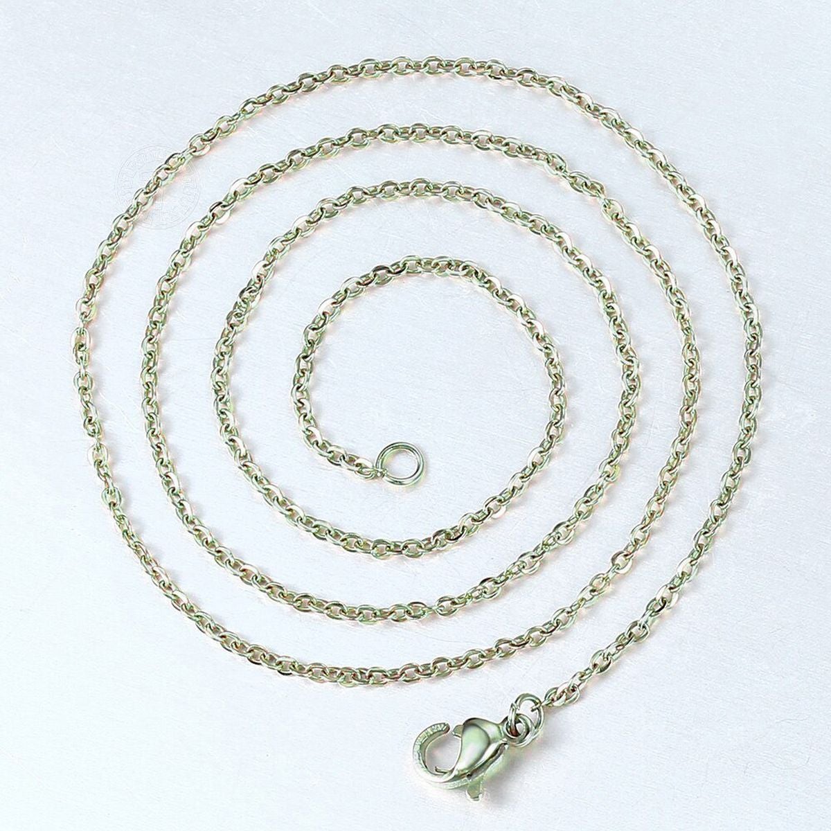 Silver Link 316L Surgical Stainless Steel 19.7" Necklace Chain For
