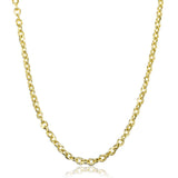 Link Gold Brass Chain Necklace For Men 24"