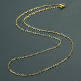 Link Gold Brass Chain Necklace For Men 24"