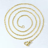 Link Gold Brass Chain Necklace For Men 24