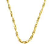 Wave 18K Gold 316L Surgical Stainless Steel Necklace Chain For Men Boys