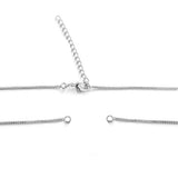 Silver Stainless Steel Box Chain Necklace For Men 18" Inch