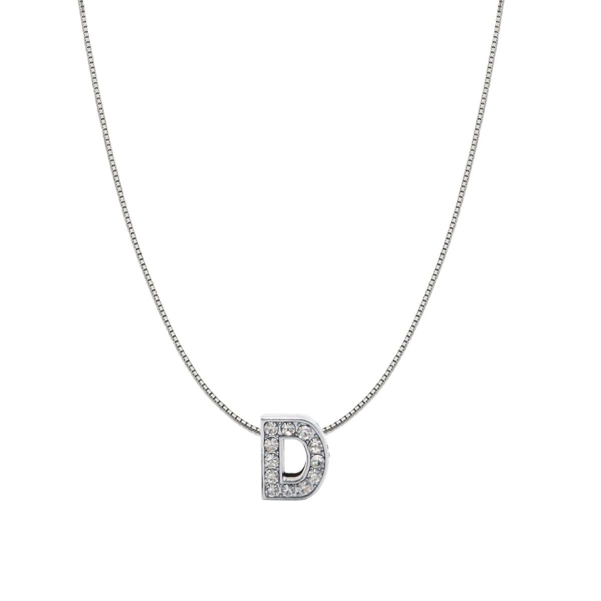 Tiny Initial Letter D Necklace - 925 Sterling Silver - Name D Letter Charm  NEW | eBay