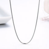 Slim Box Silver Copper Necklace Chain For Women