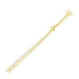 Gold Slim Box Slider American Diamond Adjustable Extender Chain Ball Ends Accessory For Diy 9" Bracelet For Women Girls