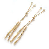 Gold Slim Box Slider Ball Chain Adjustable Extender Chain Ball Ends Accessory For Diy 9" Bracelet For Women Girls