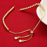 Gold Slim Box Slider Ball Chain Adjustable Extender Chain Ball Ends Accessory For Diy 9