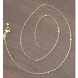 Slim Link Copper 18K Gold Chain Necklace For Women 