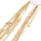 Slim Link Copper 18K Gold Chain Necklace For Women "18